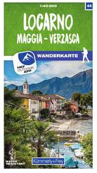 K&uuml;mmerly+Frey Wanderkarte 44 Locarno 1:40.000