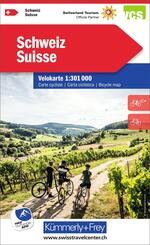 K&uuml;mmerly+Frey Velokarte Schweiz 1:301.000
