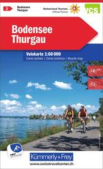 K&uuml;mmerly+Frey Velokarte 2 Bodensee, Thurgau 1:60.000