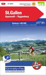 K&uuml;mmerly+Frey Velokarte 7 St. Gallen 1:60.000
