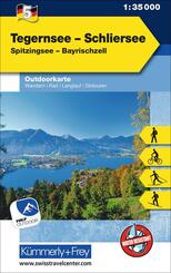 K&uuml;mmerly+Frey Outdoorkarte Deutschland 5 Tegernsee, Schliersee 1:35.000