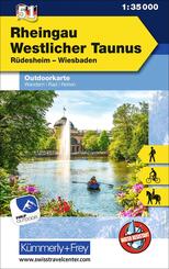 K&uuml;mmerly+Frey Outdoorkarte Deutschland 51 Rheingau, Westlicher Taunus 1:35.000