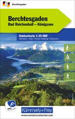 K&uuml;mmerly+Frey Outdoorkarte Deutschland 8 Berchtesgaden 1:35.000