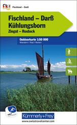 K&uuml;mmerly+Frey Outdoorkarte Deutschland 13 Fischland, Darss, K&uuml;hlungsborn 1:50.000
