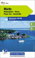 K&uuml;mmerly+Frey Outdoorkarte Deutschland 16 M&uuml;ritz Nationalpark 1:50.000