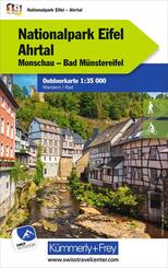 K&uuml;mmerly+Frey Outdoorkarte Deutschland 19 Nationalpark Eifel, Ahrtal 1:35.000