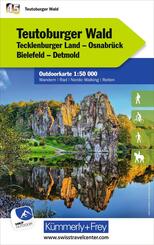 K&uuml;mmerly+Frey Outdoorkarte Deutschland 45 Teutoburger Wald 1:50.000