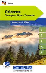 K&uuml;mmerly+Frey Outdoorkarte Deutschland 7 Chiemsee 1:35.000