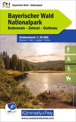 K&uuml;mmerly+Frey Outdoorkarte Deutschland 54 Nationalpark Bayerischer Wald 1:35.000