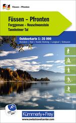 K&uuml;mmerly+Frey Outdoorkarte Deutschland 2 F&uuml;ssen, Pfronten 1:35.000
