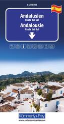 K&uuml;mmerly+Frey Regional-Strassenkarte Andalusien 1:200.000