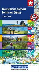 K&uuml;mmerly+Frey Wanderkarte Freizeitkarte Schweiz 1:275.000