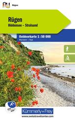 K&uuml;mmerly+Frey Outdoorkarte Deutschland 14 R&uuml;gen 1:50.000