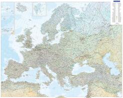 K&uuml;mmerly+Frey Europakarte physikalisch Poster 1:4,5 Mio.