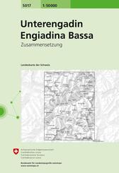 Landeskarte der Schweiz Unterengadin