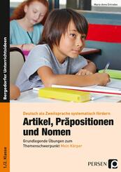 Artikel, Pr&auml;positionen & Nomen - Mein K&ouml;rper 1/2