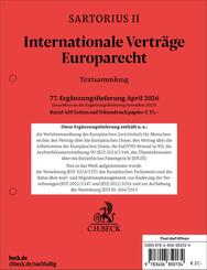 Sartorius II. Internationale Vertr&auml;ge, Europarecht  77. Erg&auml;nzungslieferung