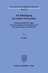 Die Beleidigung in sozialen Netzwerken