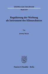 Regulierung der Werbung als Instrument des Klimaschutzes