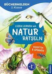 Lesen lernen mit Naturr&auml;tseln, B&uuml;cherhelden 2. Klasse, Insekten & Spinnen