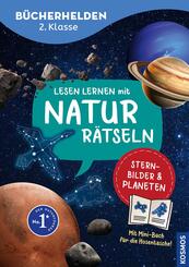 Lesen lernen mit Naturr&auml;tseln, B&uuml;cherhelden 2. Klasse, Sternbilder & Planeten