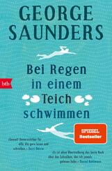 Bei Regen in einem Teich schwimmen