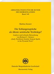 Die Schlangenspr&uuml;che als &auml;lteste semitische Textbelege?