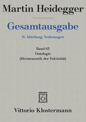Ontologie. Hermeneutik der Faktizit&auml;t