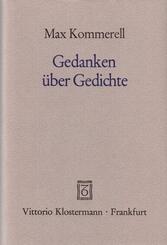 Gedanken &uuml;ber Gedichte