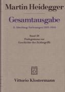 Prolegomena zur Geschichte des Zeitbegriffs (Sommersemester 1925)