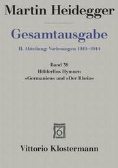 H&ouml;lderlins Hymnen "Germanien" und "Der Rhein" (Wintersemester 1934/35)