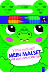 Nimm mich mit: Mein Malset mit Wachsmalstiften 3+ (Cover Krokodil)