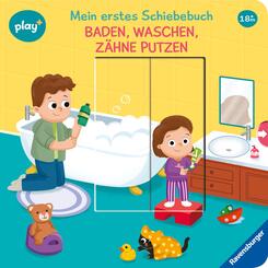 Play+ Mein erstes Schiebebuch Baden, waschen, Z&auml;hne putzen - ab 18 Monate