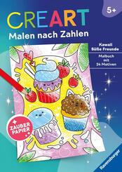 CreArt Malen nach Zahlen ab 5 - Zauberpapier: Kawaii S&uuml;&szlig;e Freunde