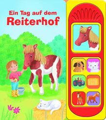 Ein Tag auf dem Reiterhof - Soundbuch - Pappbilderbuch mit 7 Ger&auml;uschen