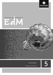 Elemente der Mathematik SI 5. L&ouml;sungen. Rheinland-Pfalz