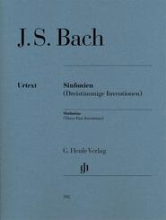 Sinfonien (Dreistimmige Inventionen) f&uuml;r Klavier zu zwei H&auml;nden. Revidierte Ausgabe von HN 360