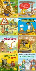 Pixi-8er-Set 276: Pixis Fahrzeuge auf der Baustelle (8x1 Exemplar), m. 1 Buch, 7 Teile