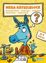 Mega R&auml;tselblock - Kreuzwortr&auml;tsel, Quizfragen, Knobeleien, W&ouml;rterr&auml;tsel, Zahlenr&auml;tsel