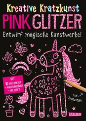 Kratzbilder f&uuml;r Kinder: Kreative Kratzkunst: Pink Glitzer