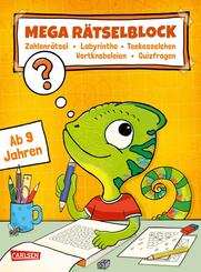 R&auml;tseln f&uuml;r Kinder ab 8: Mega R&auml;tselblock - Zahlenr&auml;tsel, Labyrinthe, Teekesselchen, Wortknobeleien, Quizfragen