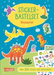 Bastelset f&uuml;r Kinder: Sticker-Bastelset: Dinosaurier