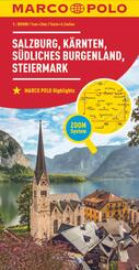 MARCO POLO Regionalkarte &Ouml;sterreich 02 Salzburg, K&auml;rnten, Steiermark 1:200.000