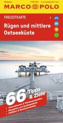 MARCO POLO Freizeitkarte 4 R&uuml;gen und mittlere Ostseek&uuml;ste 1:100.000