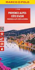 MARCO POLO Reisekarte Provence-Alpes-C&ocirc;te d'Azur 1:275.000