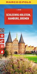 MARCO POLO Reisekarte Deutschland 01 Schleswig-Holstein 1:225.000