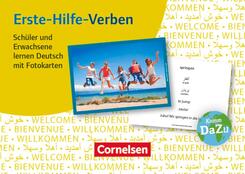 Erste-Hilfe-Verben: Sch&uuml;ler und Erwachsene lernen Deutsch mit Fotokarten