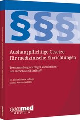 Aushangpflichtige Gesetze f&uuml;r medizinische Einrichtungen