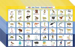 ABC der Tiere 1 - Silbenfibel&reg; - Kartonbeilage "Schreibtabelle", VPE 10