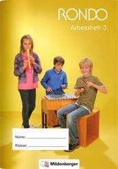 RONDO - Das Liederbuch f&uuml;r die Grundschule - 3. Schuljahr, Arbeitsheft